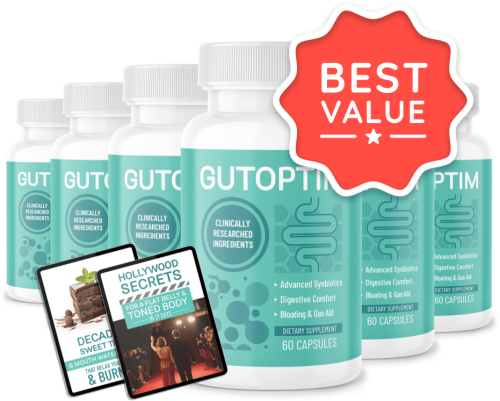 GutOptim - 6 Bottles + 2  Ebooks
